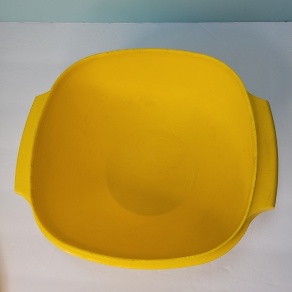 TUPPERWARE SERVALIER 858-4 Brown Bowl (Yellow bowl 836-8 Lid 837-6 Damaged) VTG - Picture 14 of 16